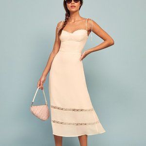 Barely worn, white Reformation Ronan dress